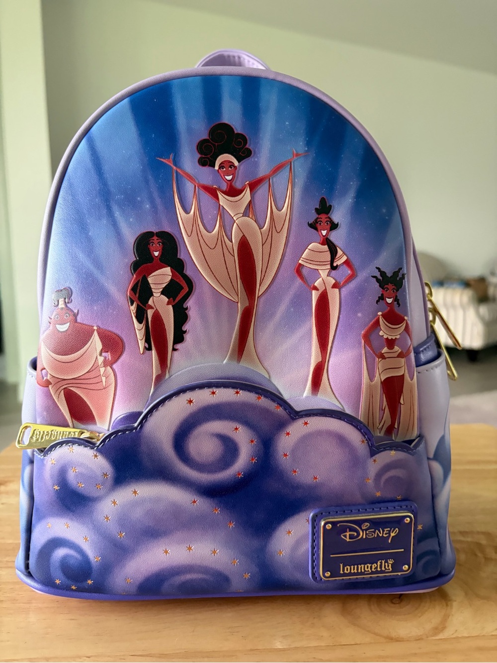 Loungefly Blue & Lilac Disney Villains Chorus Mini Backpack